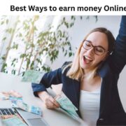 A girl excited to earn money online